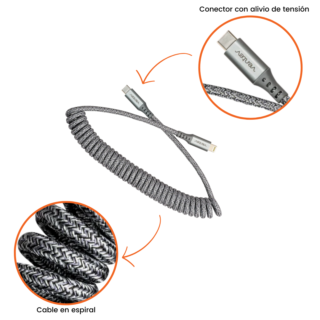 Ventev - Cable Helix USB C a Apple Lightning