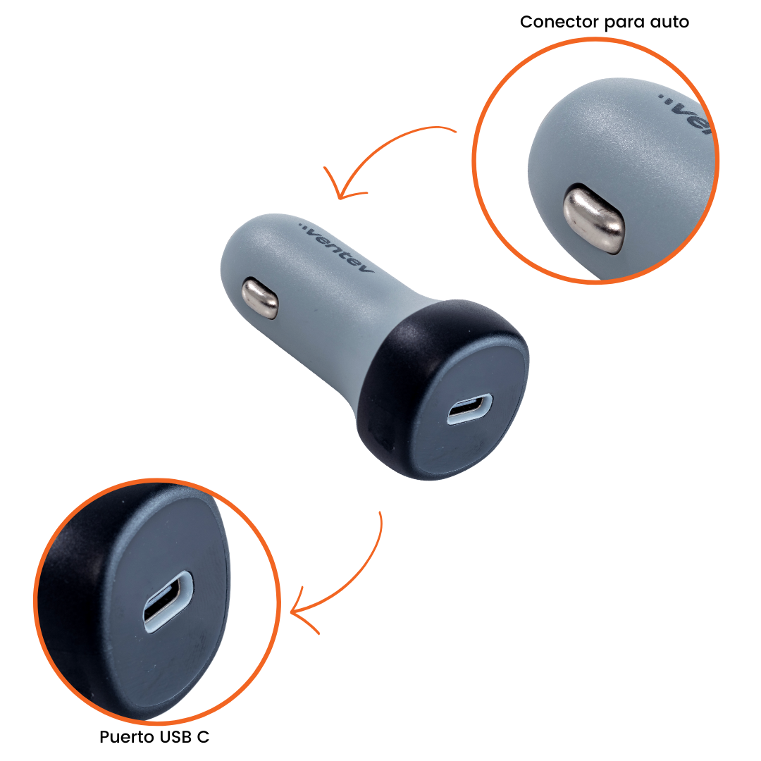 Cargador Universal para Auto 30W ULTRAFAST USB-C