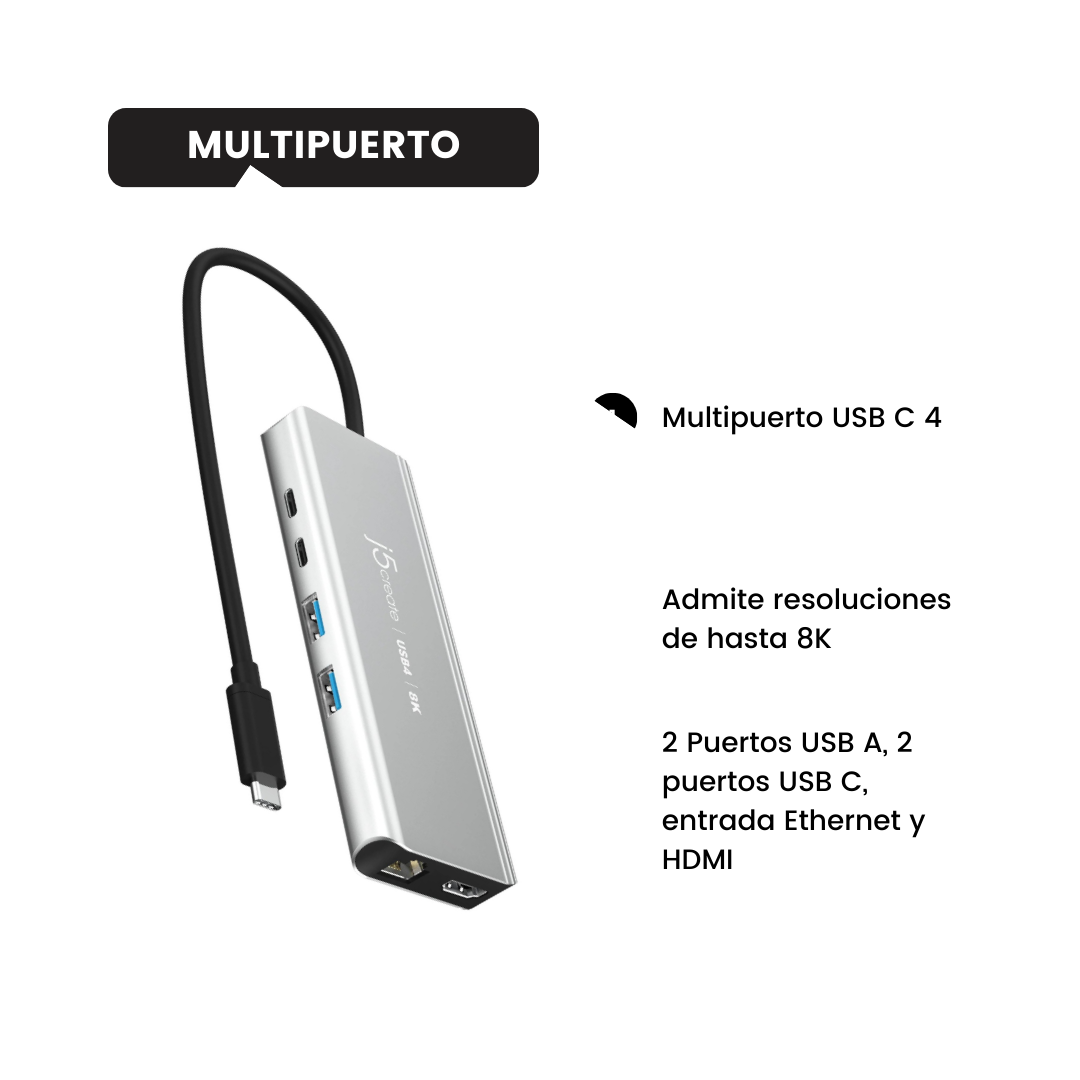 J5 Create - Multipuerto USB4® 8K