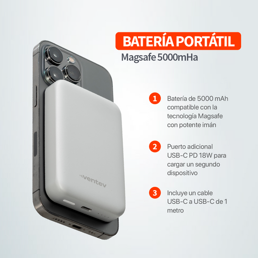 Ventev - Batería MagSafe 5.000 mAh