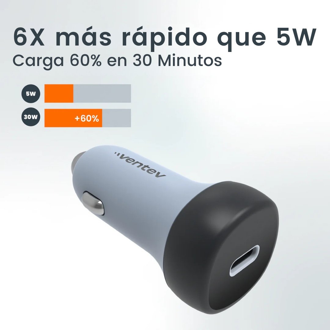 Cargador Universal para Auto 30W ULTRAFAST USB-C