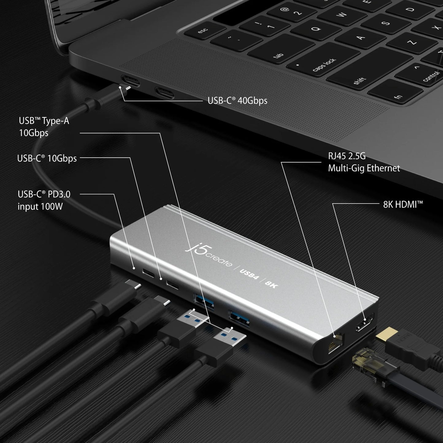 J5 Create - Multipuerto USB4® 8K